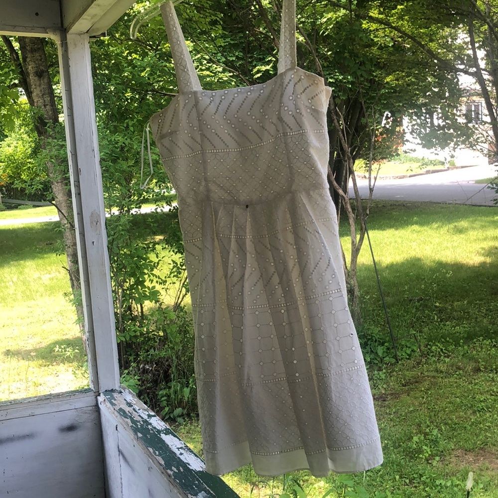 Dressbarn Cream Spaghetti Strap Sundress for Weddings
